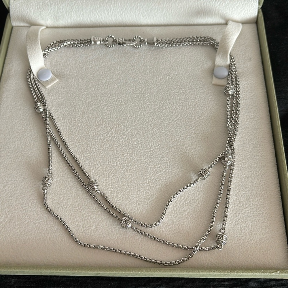Judith Ripka 3 stand necklace